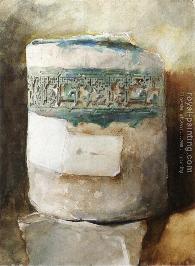 John Singer Sargent : Persian Artifact with Faience Decoration